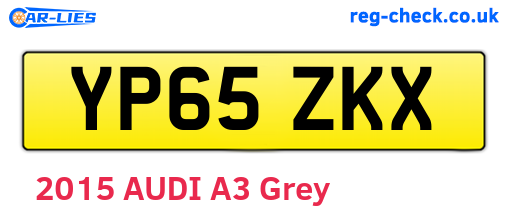 YP65ZKX are the vehicle registration plates.