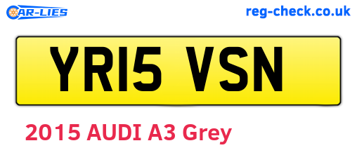 YR15VSN are the vehicle registration plates.