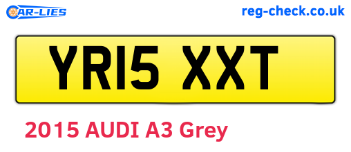 YR15XXT are the vehicle registration plates.