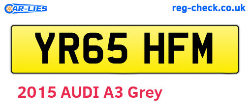 YR65HFM are the vehicle registration plates.