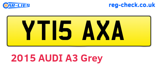YT15AXA are the vehicle registration plates.