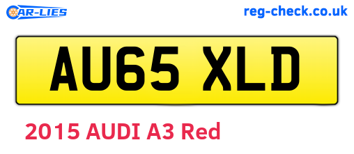 AU65XLD are the vehicle registration plates.