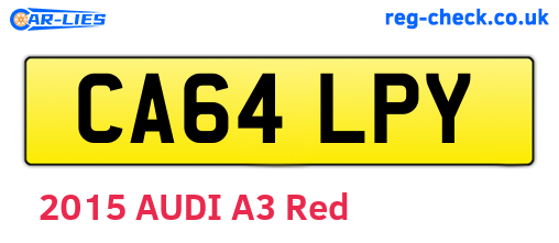 CA64LPY are the vehicle registration plates.