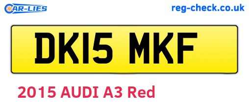 DK15MKF are the vehicle registration plates.