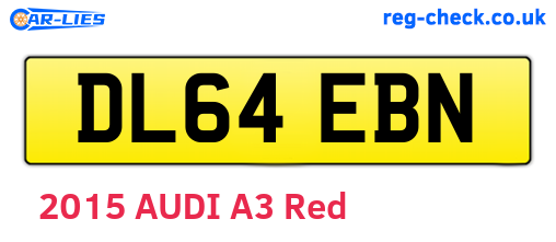 DL64EBN are the vehicle registration plates.