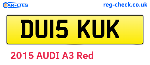DU15KUK are the vehicle registration plates.