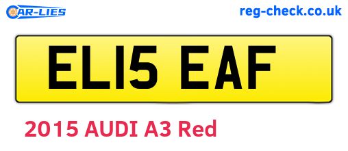 EL15EAF are the vehicle registration plates.