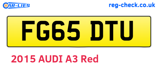 FG65DTU are the vehicle registration plates.