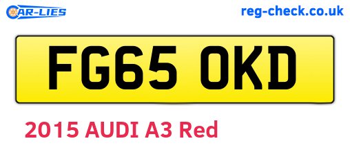 FG65OKD are the vehicle registration plates.