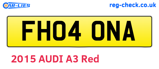 FH04ONA are the vehicle registration plates.