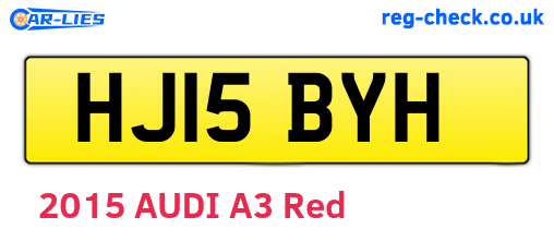 HJ15BYH are the vehicle registration plates.