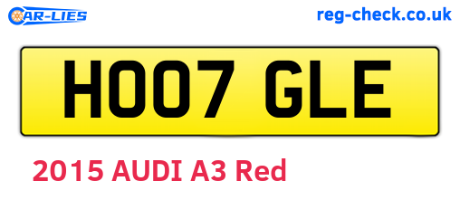HO07GLE are the vehicle registration plates.