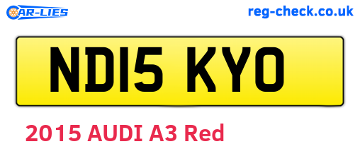 ND15KYO are the vehicle registration plates.