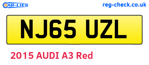NJ65UZL are the vehicle registration plates.