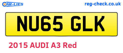 NU65GLK are the vehicle registration plates.