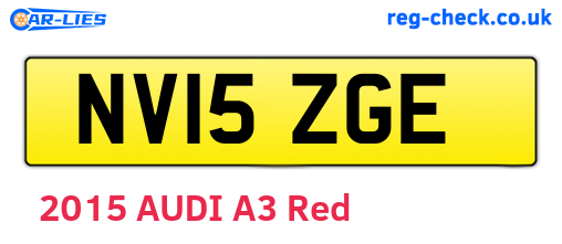 NV15ZGE are the vehicle registration plates.