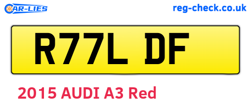 R77LDF are the vehicle registration plates.