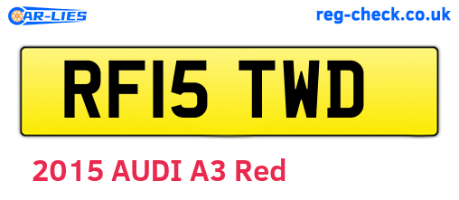 RF15TWD are the vehicle registration plates.