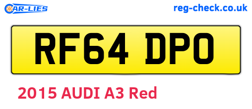 RF64DPO are the vehicle registration plates.