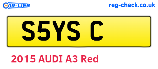 S5YSC are the vehicle registration plates.