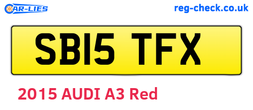 SB15TFX are the vehicle registration plates.