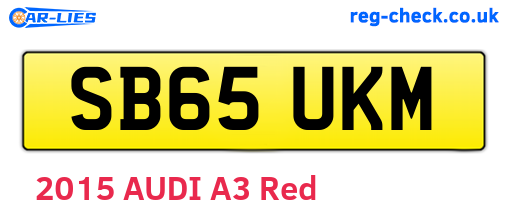 SB65UKM are the vehicle registration plates.