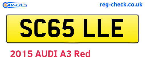SC65LLE are the vehicle registration plates.