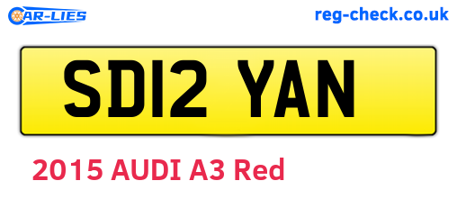 SD12YAN are the vehicle registration plates.