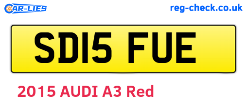 SD15FUE are the vehicle registration plates.