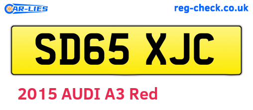 SD65XJC are the vehicle registration plates.