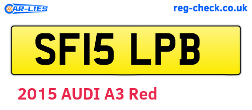 SF15LPB are the vehicle registration plates.