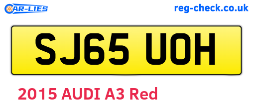 SJ65UOH are the vehicle registration plates.