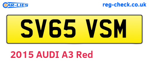 SV65VSM are the vehicle registration plates.
