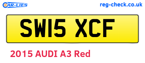 SW15XCF are the vehicle registration plates.