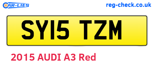 SY15TZM are the vehicle registration plates.