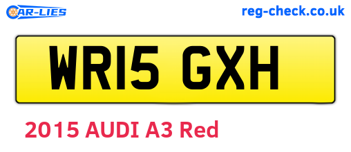 WR15GXH are the vehicle registration plates.