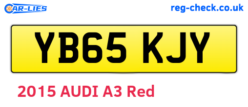 YB65KJY are the vehicle registration plates.