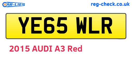 YE65WLR are the vehicle registration plates.
