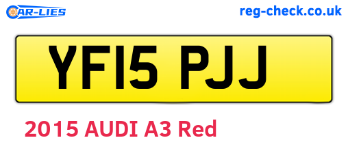YF15PJJ are the vehicle registration plates.