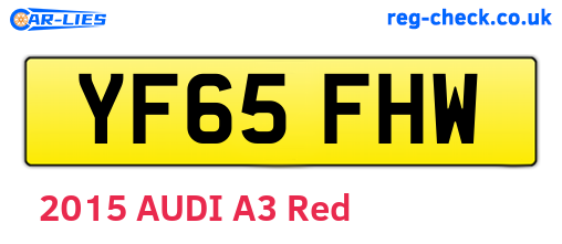 YF65FHW are the vehicle registration plates.