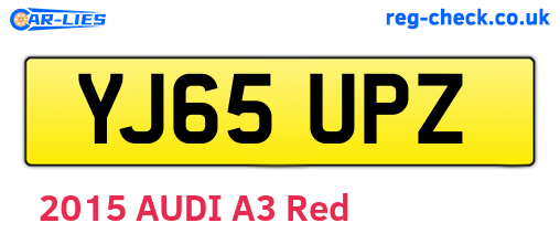 YJ65UPZ are the vehicle registration plates.