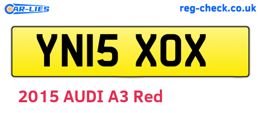 YN15XOX are the vehicle registration plates.