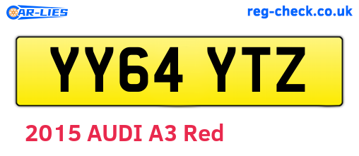 YY64YTZ are the vehicle registration plates.