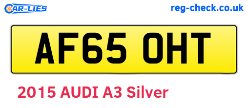 AF65OHT are the vehicle registration plates.