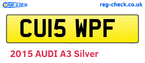 CU15WPF are the vehicle registration plates.