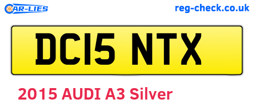 DC15NTX are the vehicle registration plates.