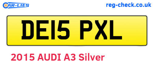 DE15PXL are the vehicle registration plates.