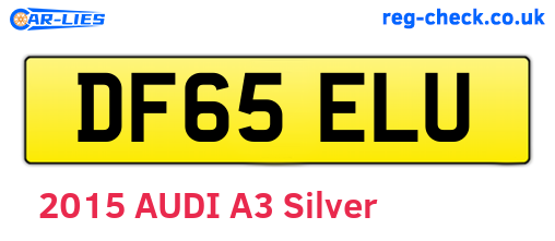 DF65ELU are the vehicle registration plates.