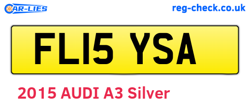 FL15YSA are the vehicle registration plates.