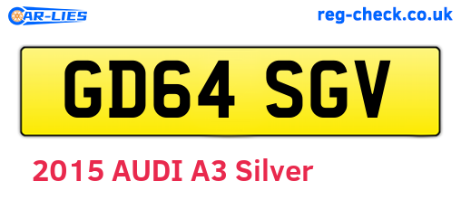 GD64SGV are the vehicle registration plates.